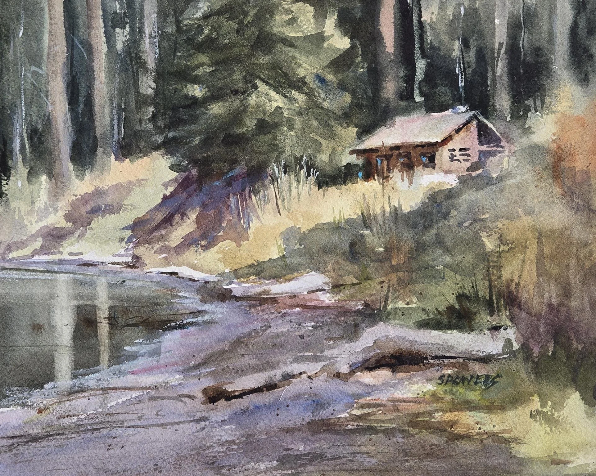 Suzanne Powers - Sun Break, Bowman Bay; 8x10 watercolor, $600