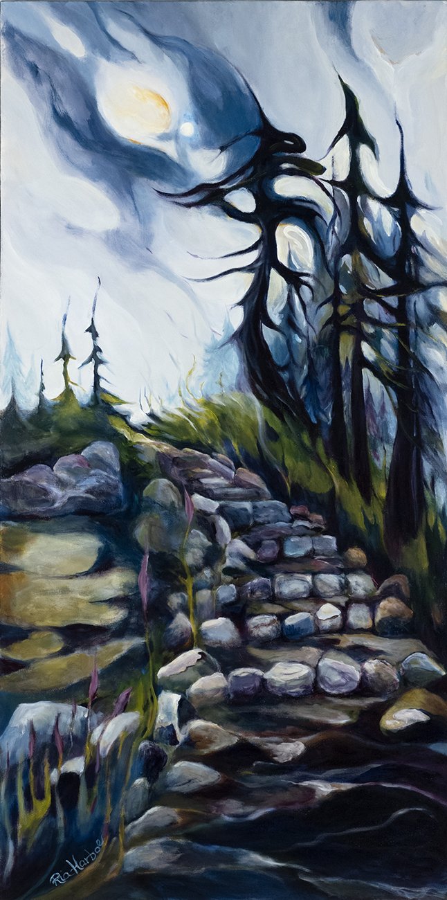 Beckoning, 48x24 acrylic, $1495 SOLD