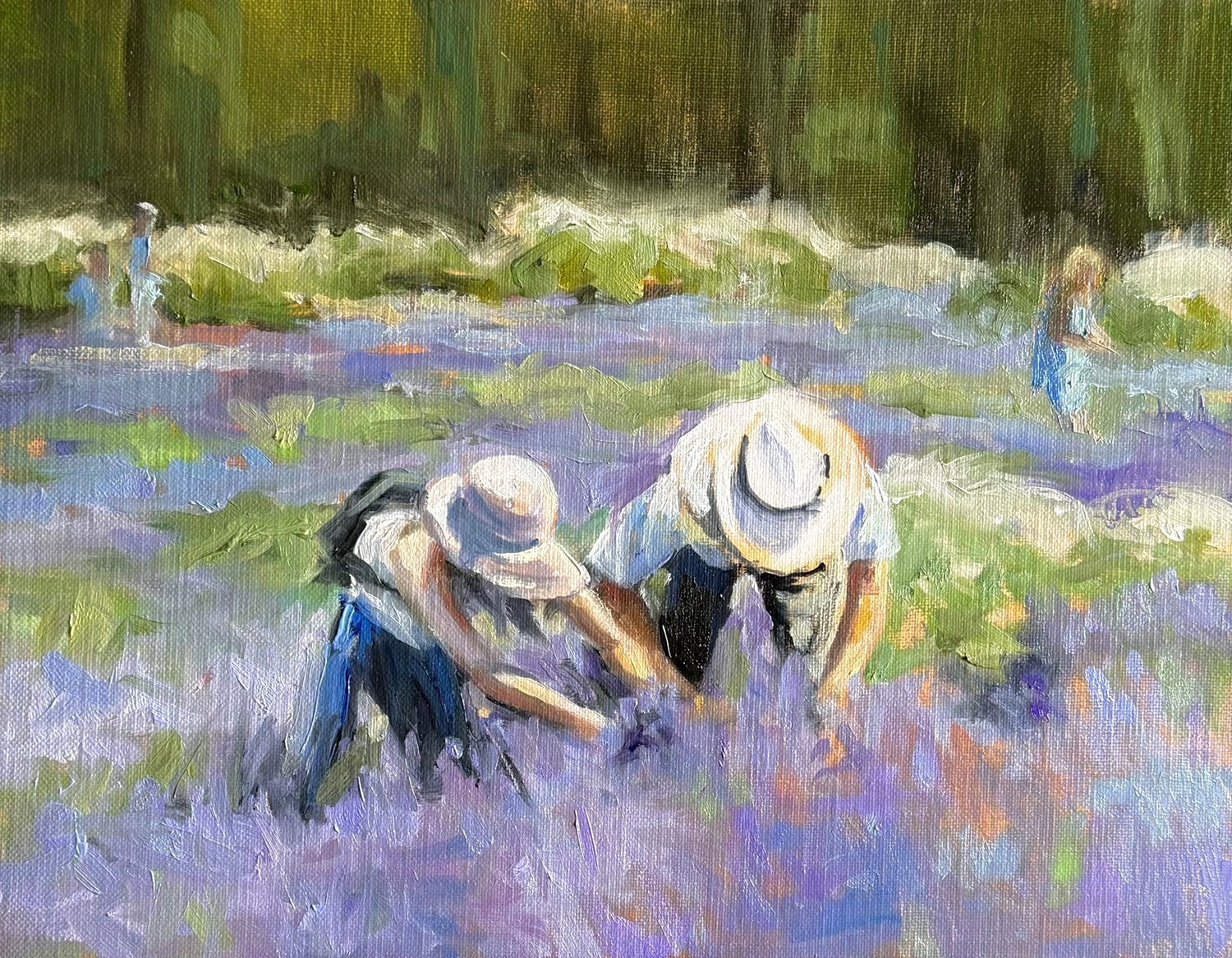 Vicki Perry, The Lavender Pickers, 15x18 oil, $750