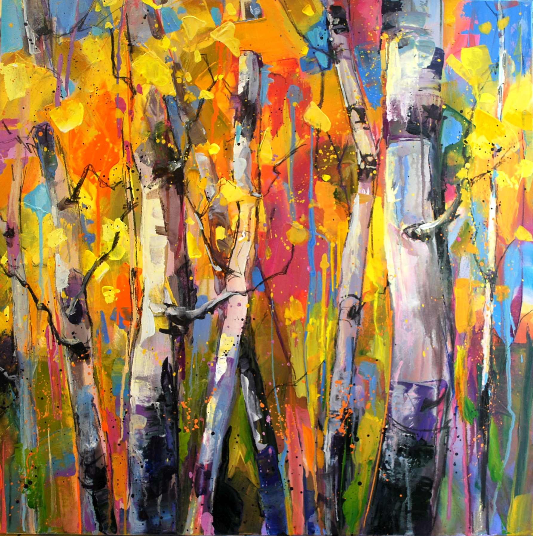 Birch Color, 24x24 acrylic, $1200
