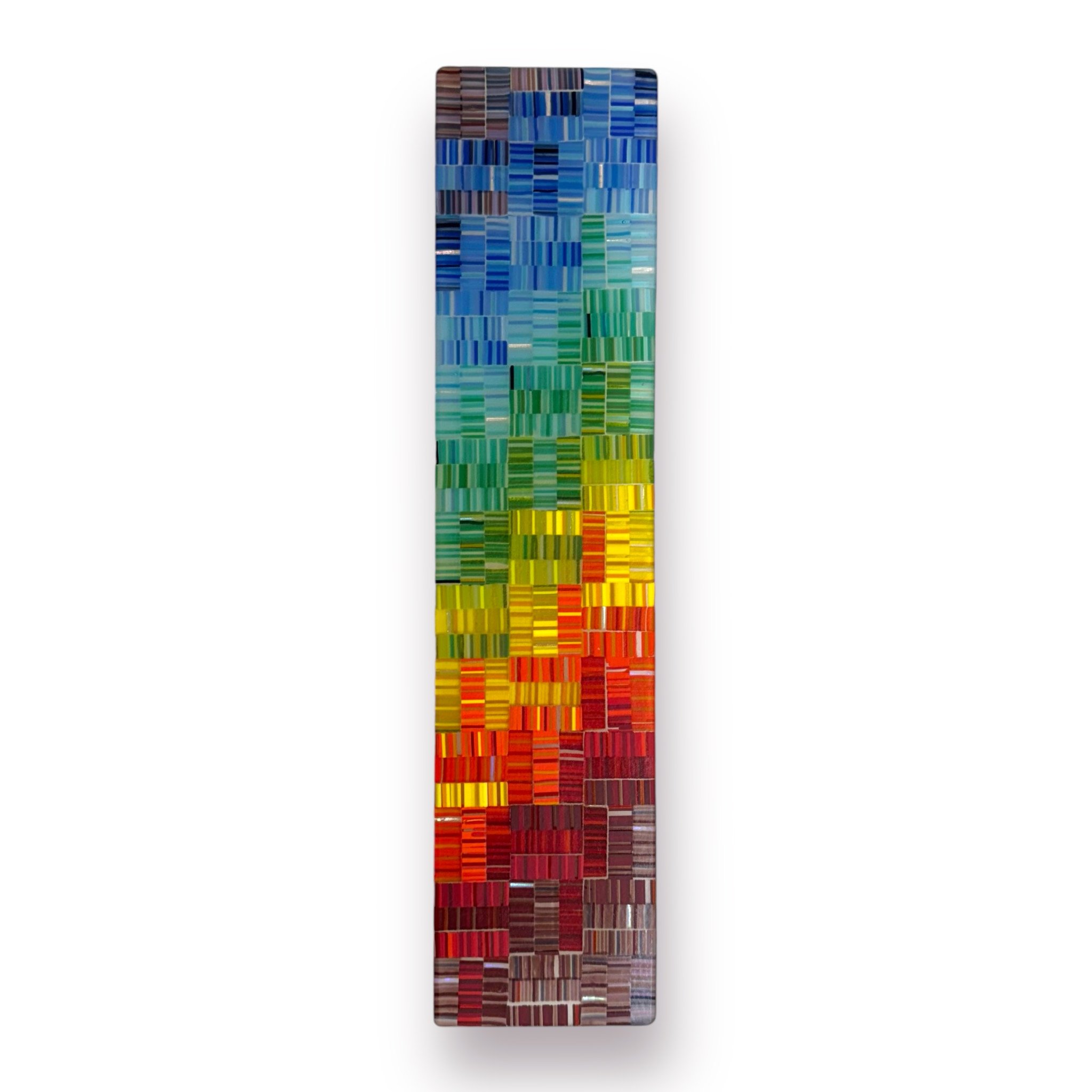 ROYGBIV 45, 14.75x3.38 Fused Glass, $175