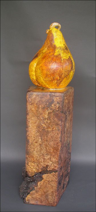 Vanity Pear, dyed maple burl original, 41x14x12, $9000