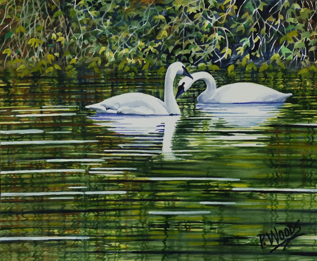 Together, 13 x 16 watercolor, $900