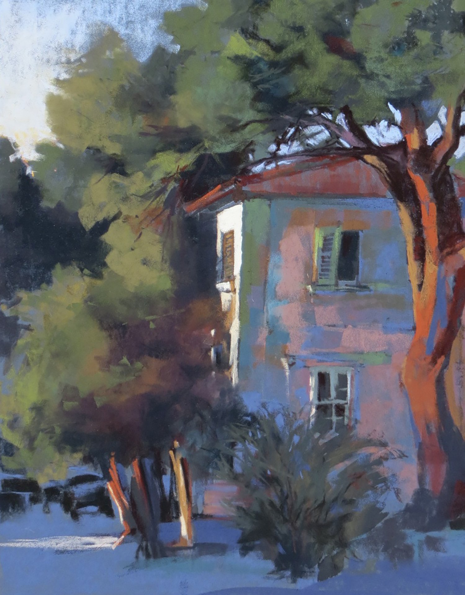 Sunset Villa, 16x12 Pastel, $1050