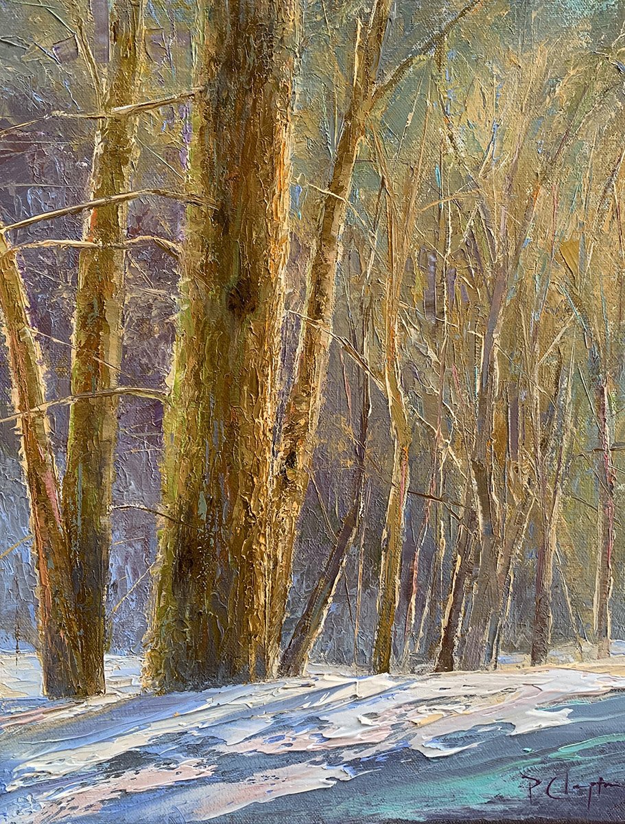 Rainforest in Winter, 14x11 oil, $1000