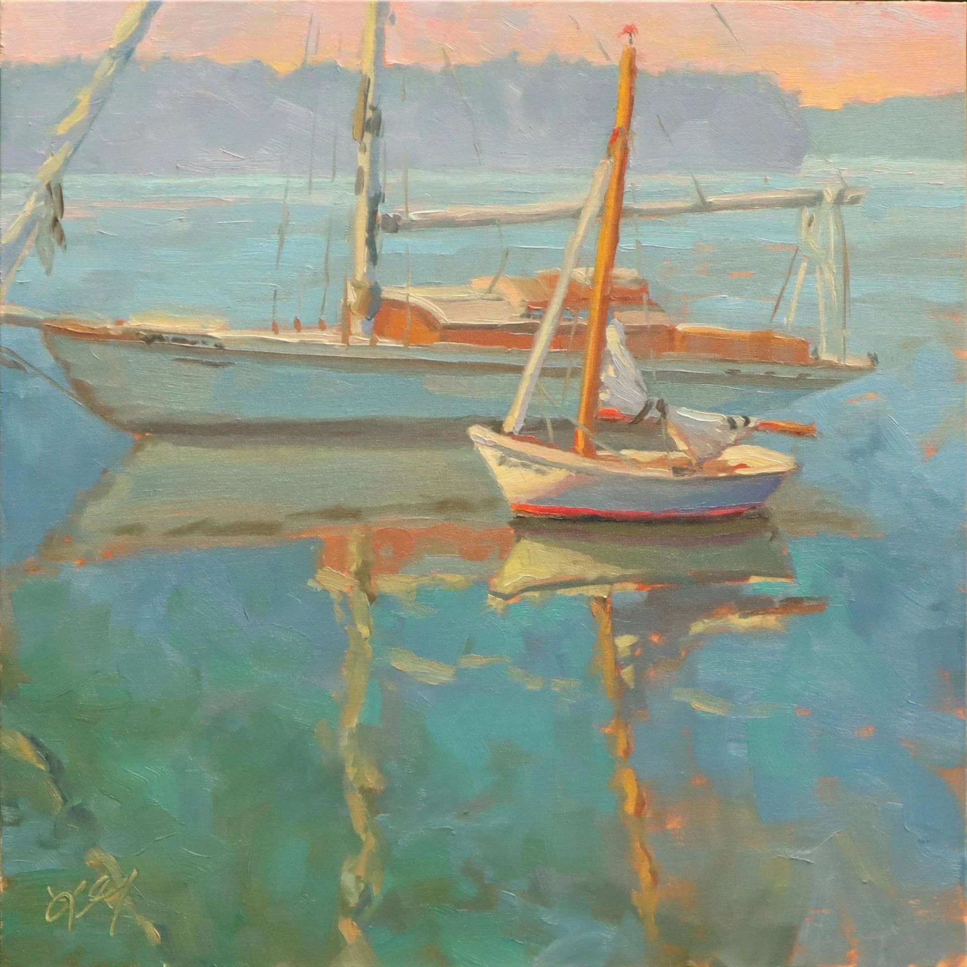 Lorraine Goddard - Little Buddy; 12x12 oil, $700