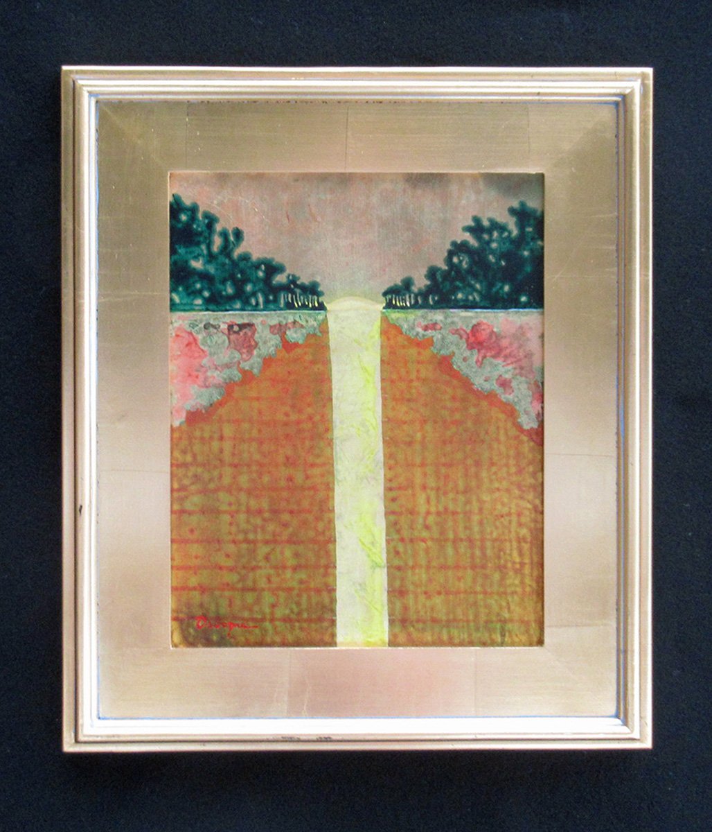 Sunset At The Point II, 20x17 gold leaf and acrylic, $890 SOLD