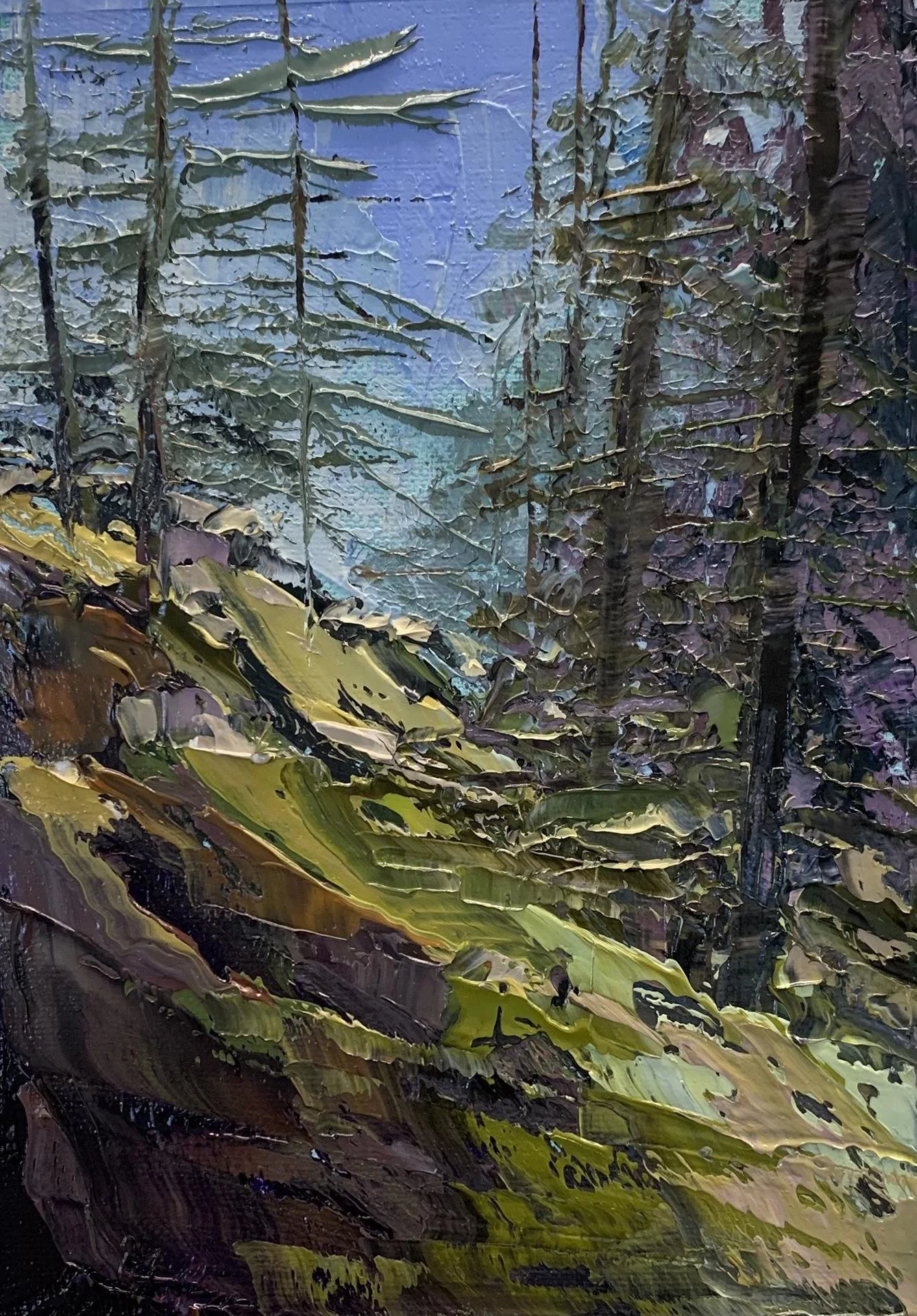 Cascade Hillside, 13 x 11 oil, $600 By Patricia Clayton SOLD