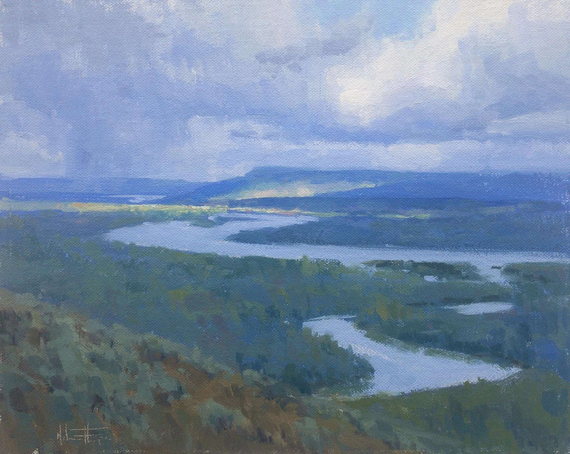 Confluence, 8 x 10 oil, $650 by Melanie Thompson
