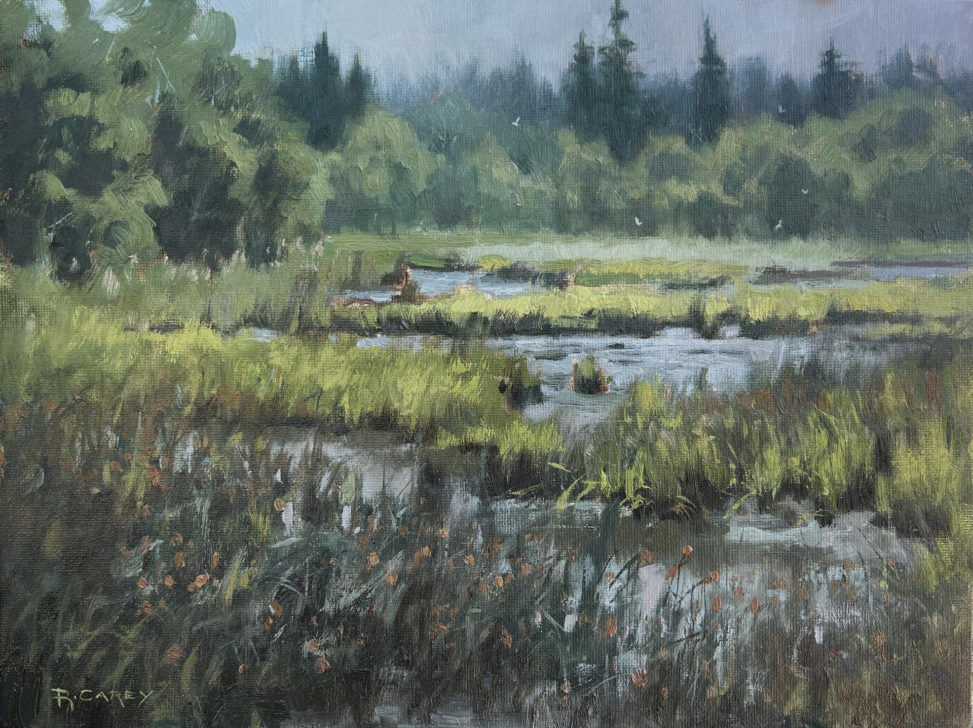 "Estuaries Embrace" by Rowan Carey, 9x12 oil, $500
