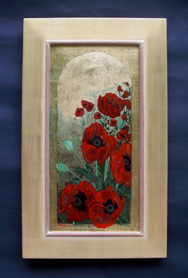 Sweet Summertime, 31x18 gold leaf and acrylic, $2900 SOLD