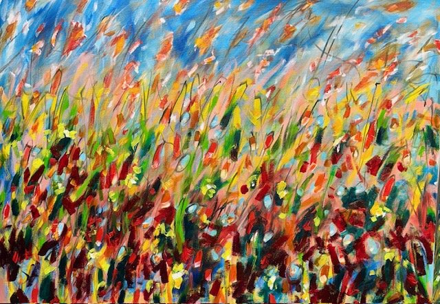 Wetland Red,  30x42 oil, $1575