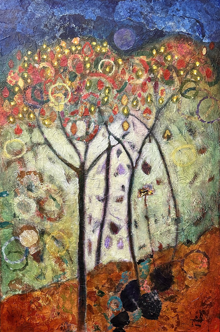 “Around Equinox”, 36 x 24 Mixed Media by Anne Martin McCool