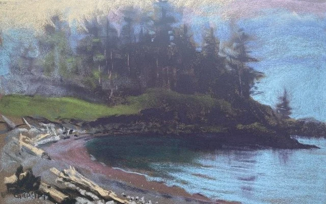 Rosario Beach, 12 1/2x19 soft pastel, $985