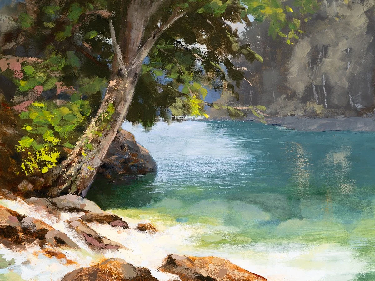 Rushing Creek, 12x16 oil, $700