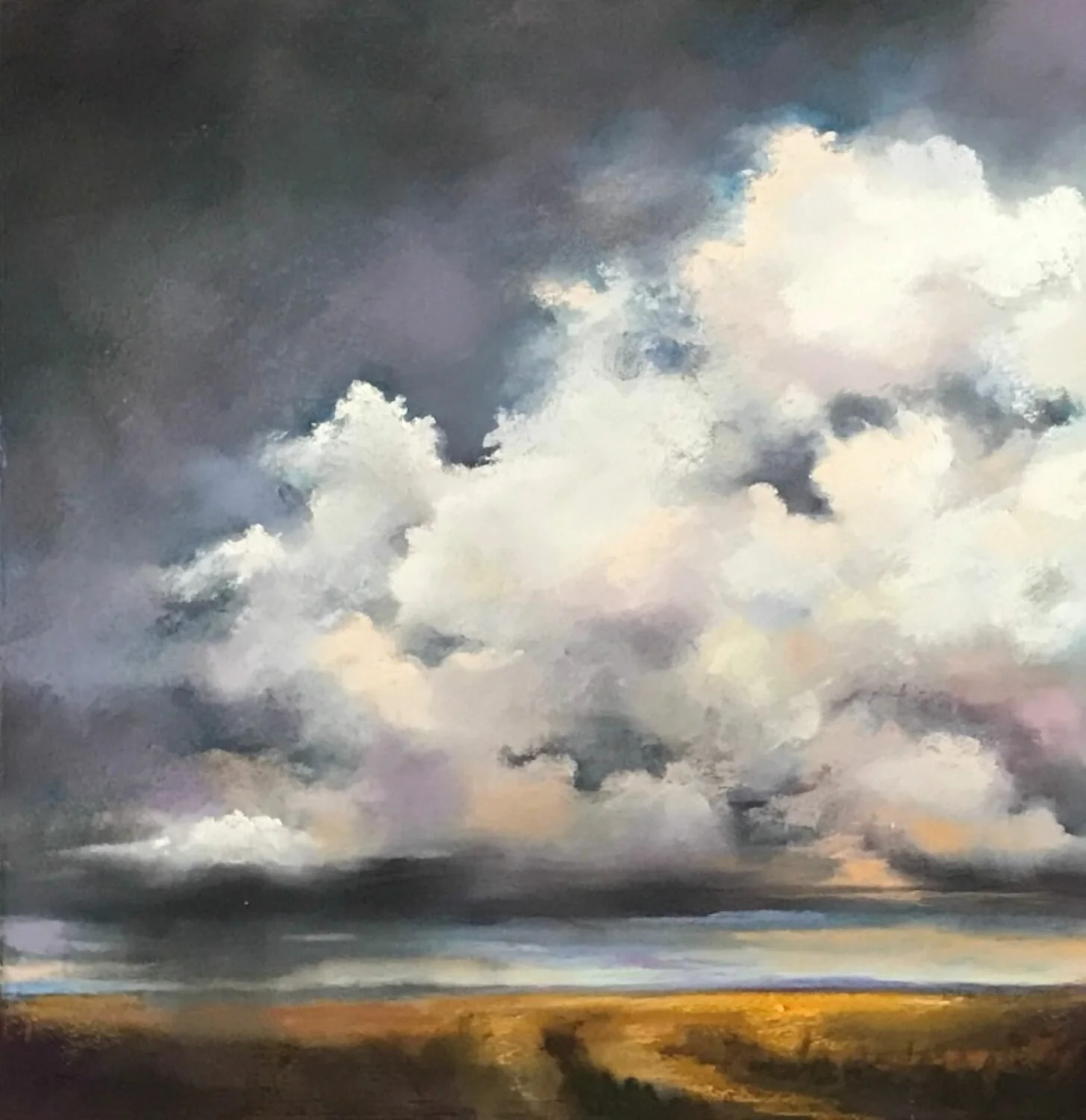 Vicki L Johnson - Letting Go; 13.5 x 13.5 pastel, $600