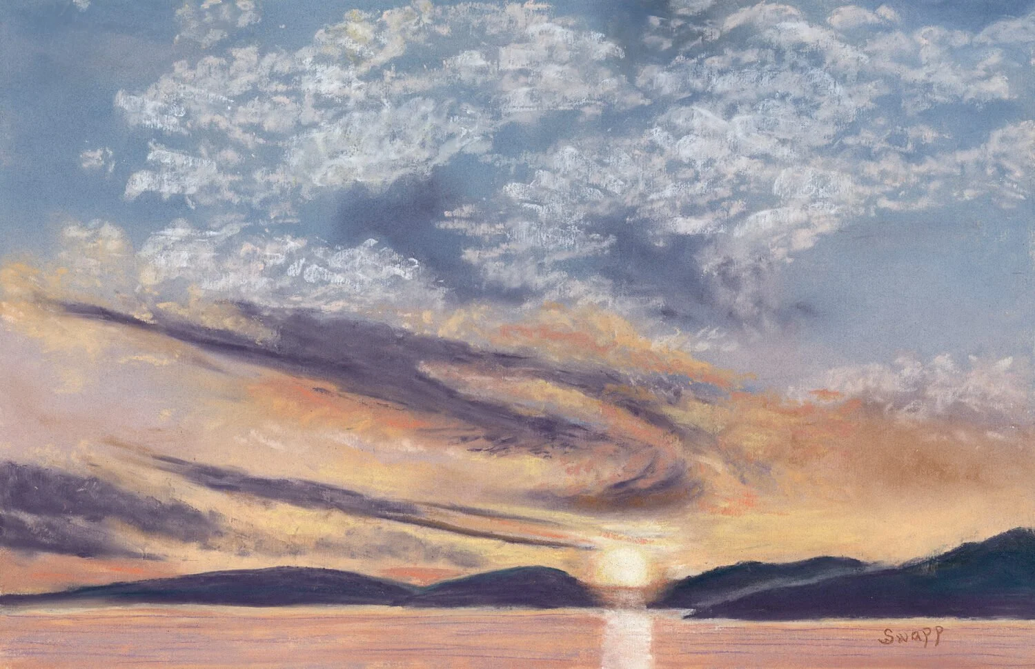 Susan Swapp - Layers of Light; 17 x 23 pastel, $975