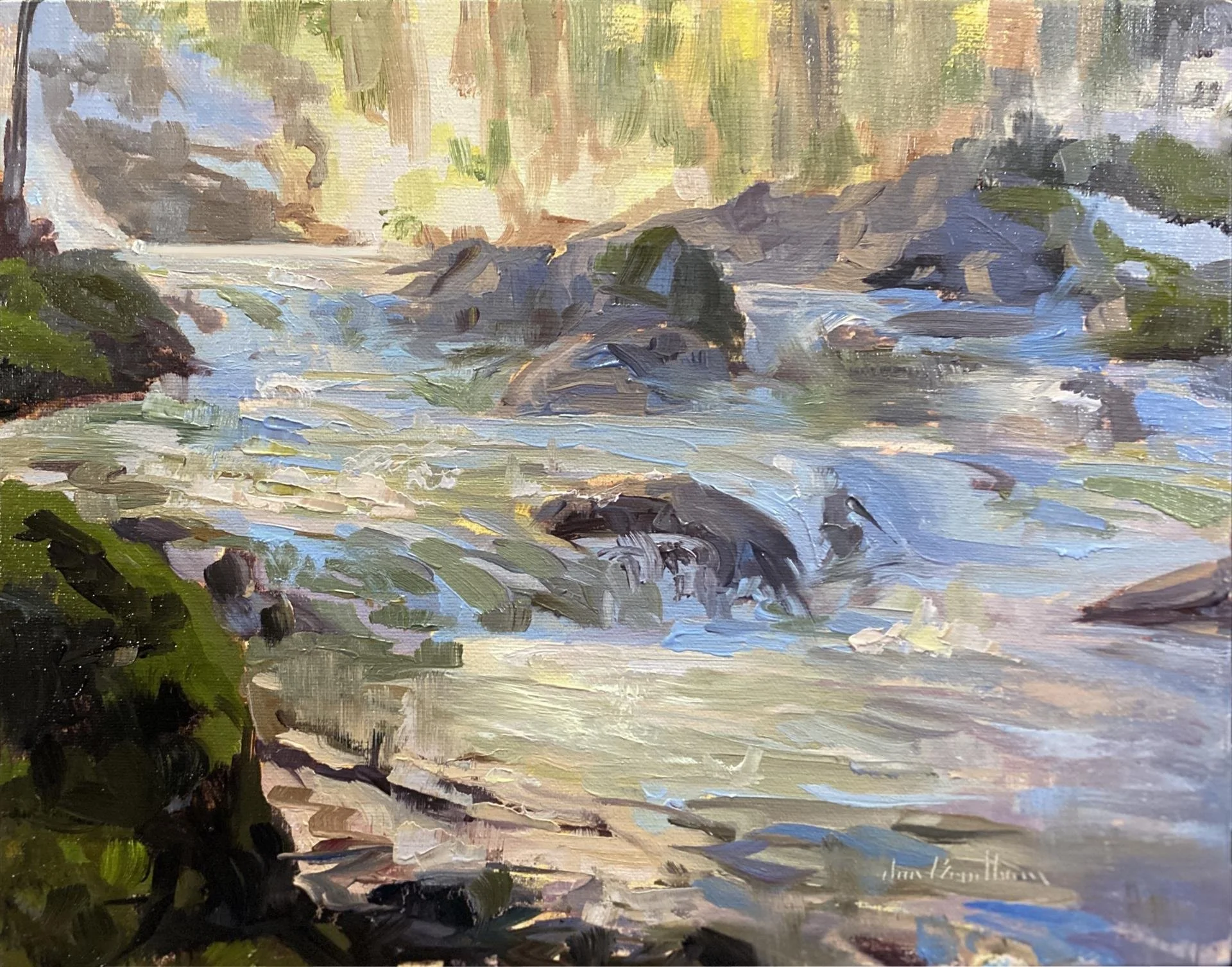 Deception Creek, 8 x 10 oil, $400 by Jonathan Bradham SOLD