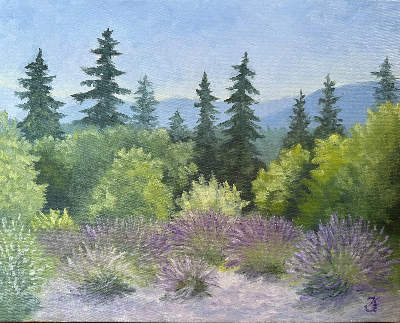 Karen Epperson - Purple Robe Lavender, 16x20 oil, $600