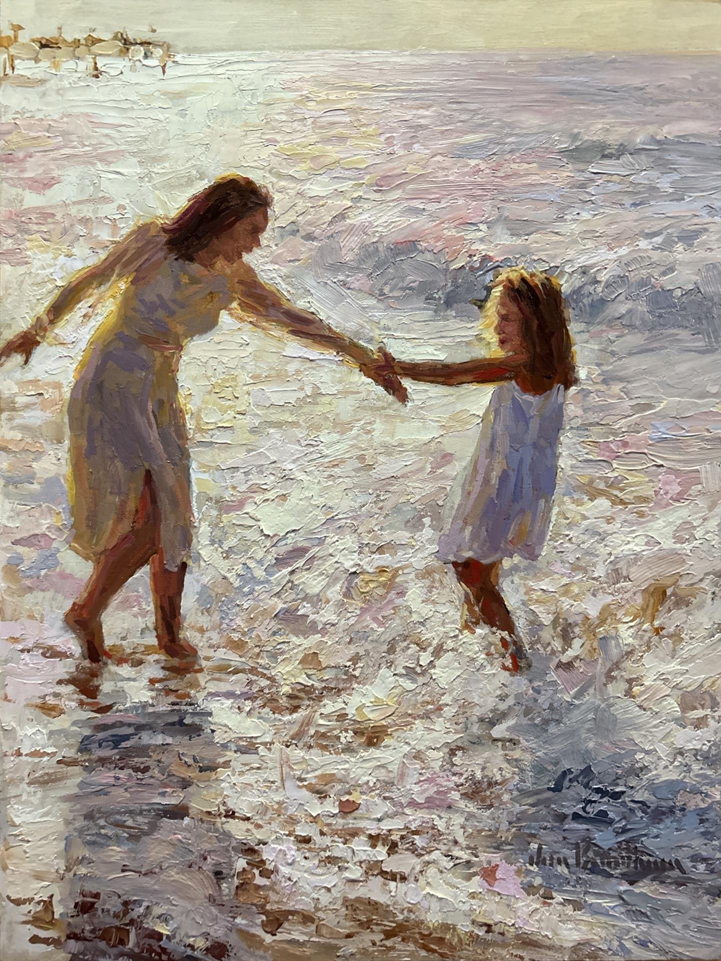 "Let's Play" by Jon Bradham, 9x12 oil, $450