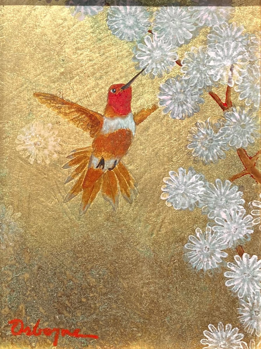 Gentle Breeze, 15x12 gold leaf and acrylic, $1500