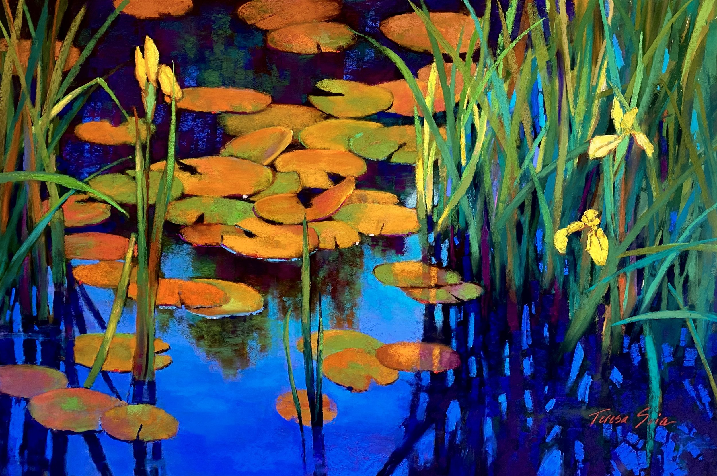 At the Pond's Edge, 24x36 pastel, $3900