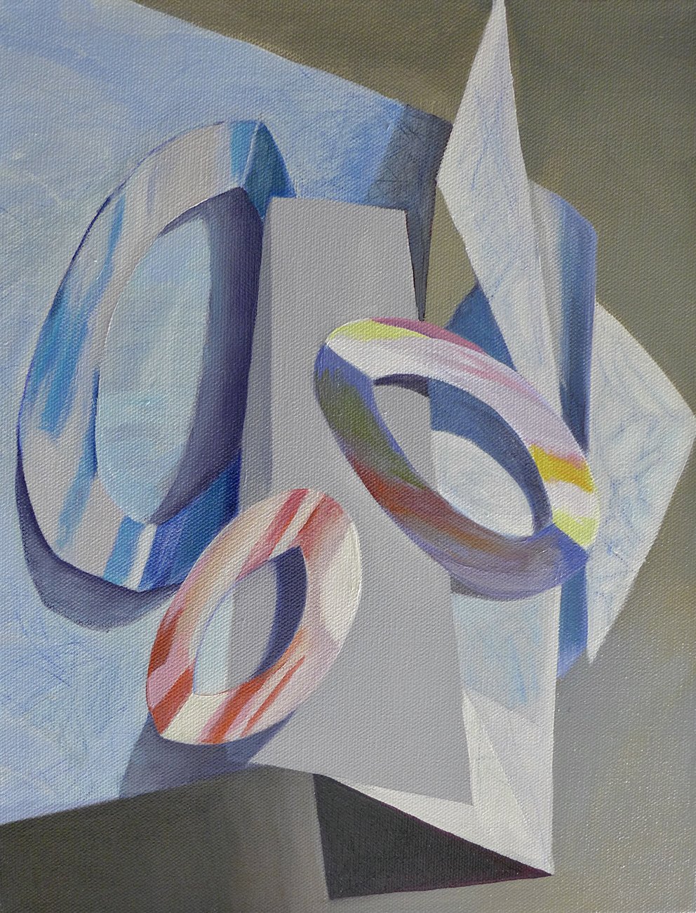 Extrapolation, 14x11 oil and acrylic, $600