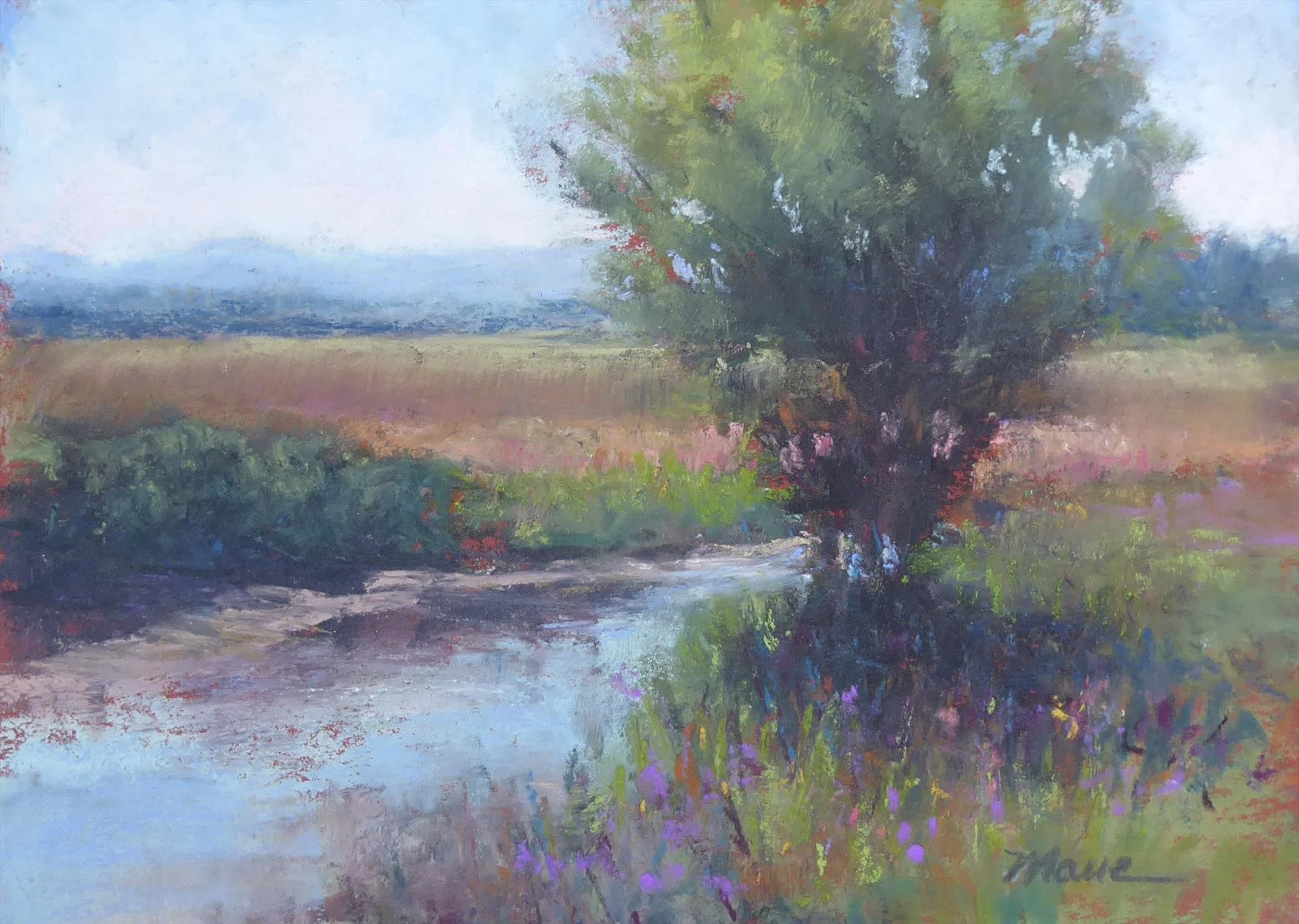 Mary Maue; Serenity, 6x8 soft pastel, $400