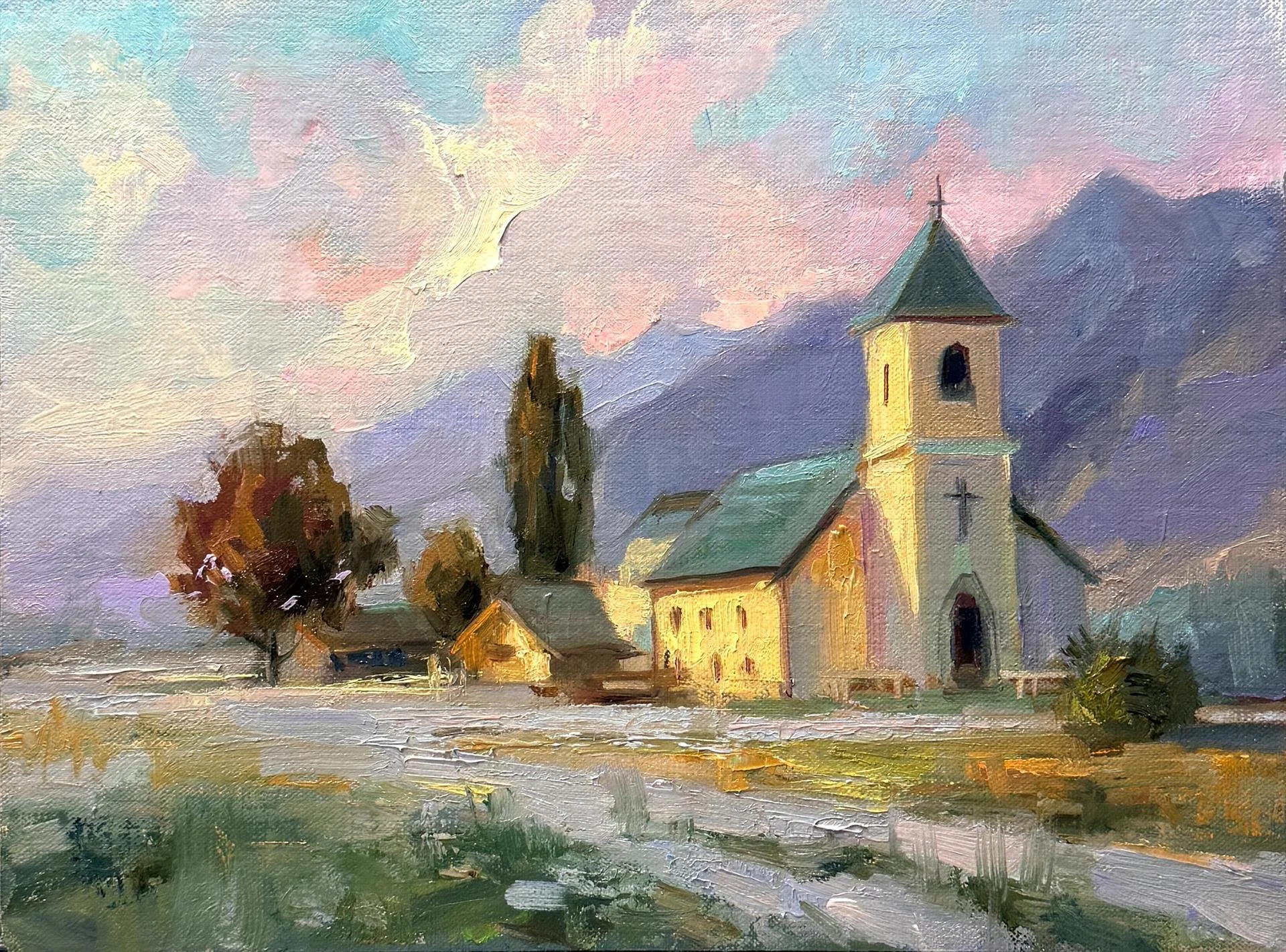 Emiliya Lane - Midwest Memories; 9x12 oil, $750
