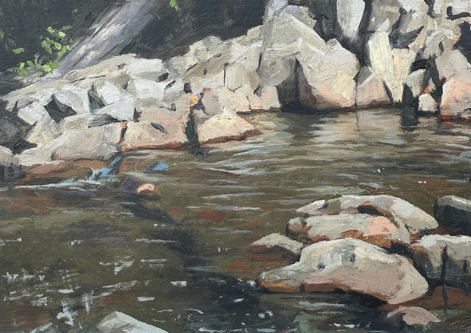 Jarod Erwin; Rock Creek, 5x7 oil, $1000