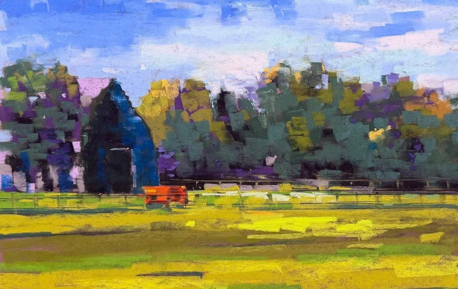 Julie Ann Quick - Horizontalism; 14 x 16 pastel, $750