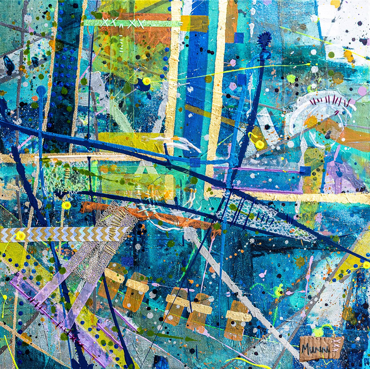 Jenifer Munn - Water's Edge, 24x24 mixed media, $1200