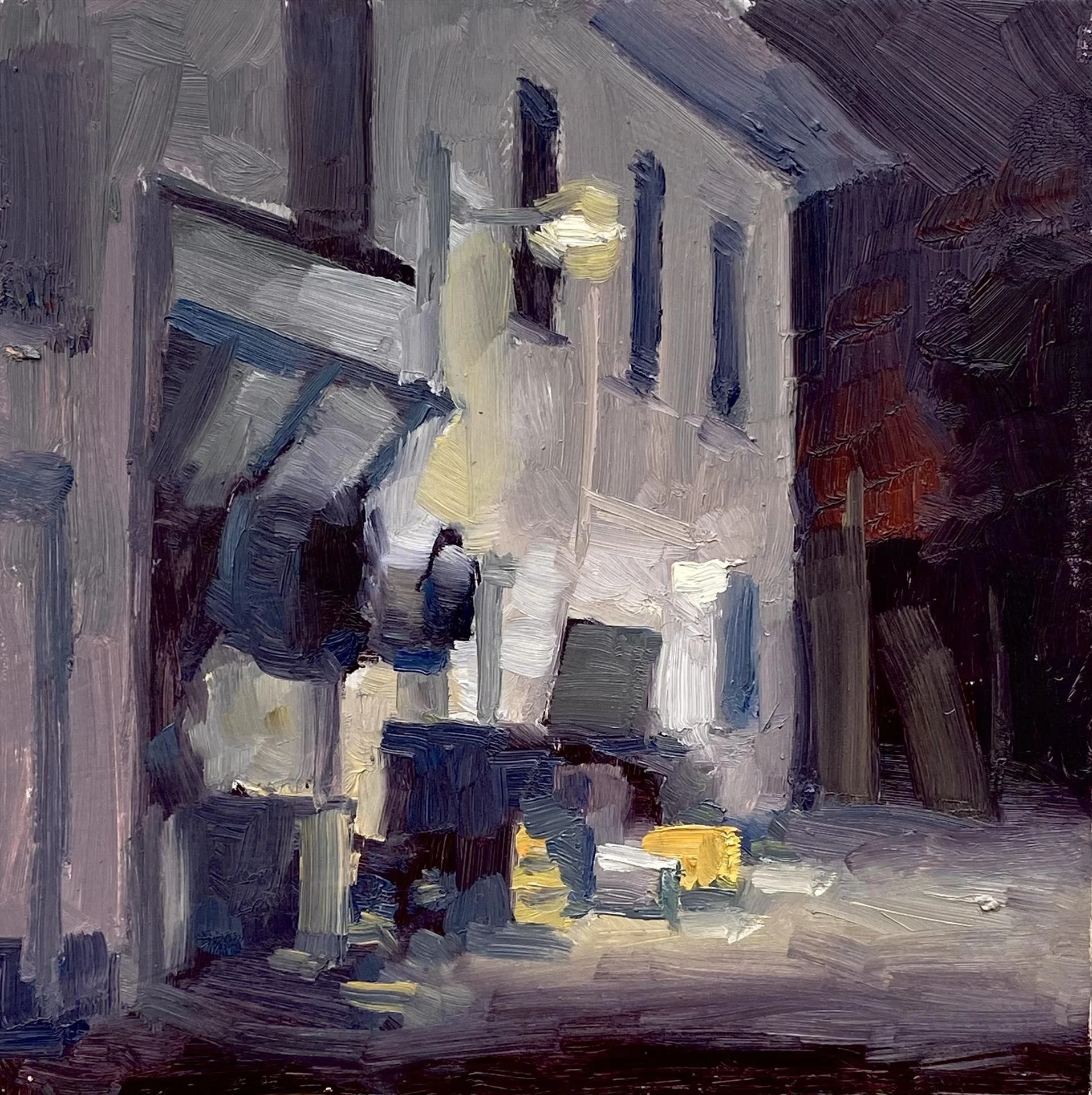 Conway Alley - Plein Air
Nocturne, 6 x 6 oil, $345 by Susan McManamen SOLD