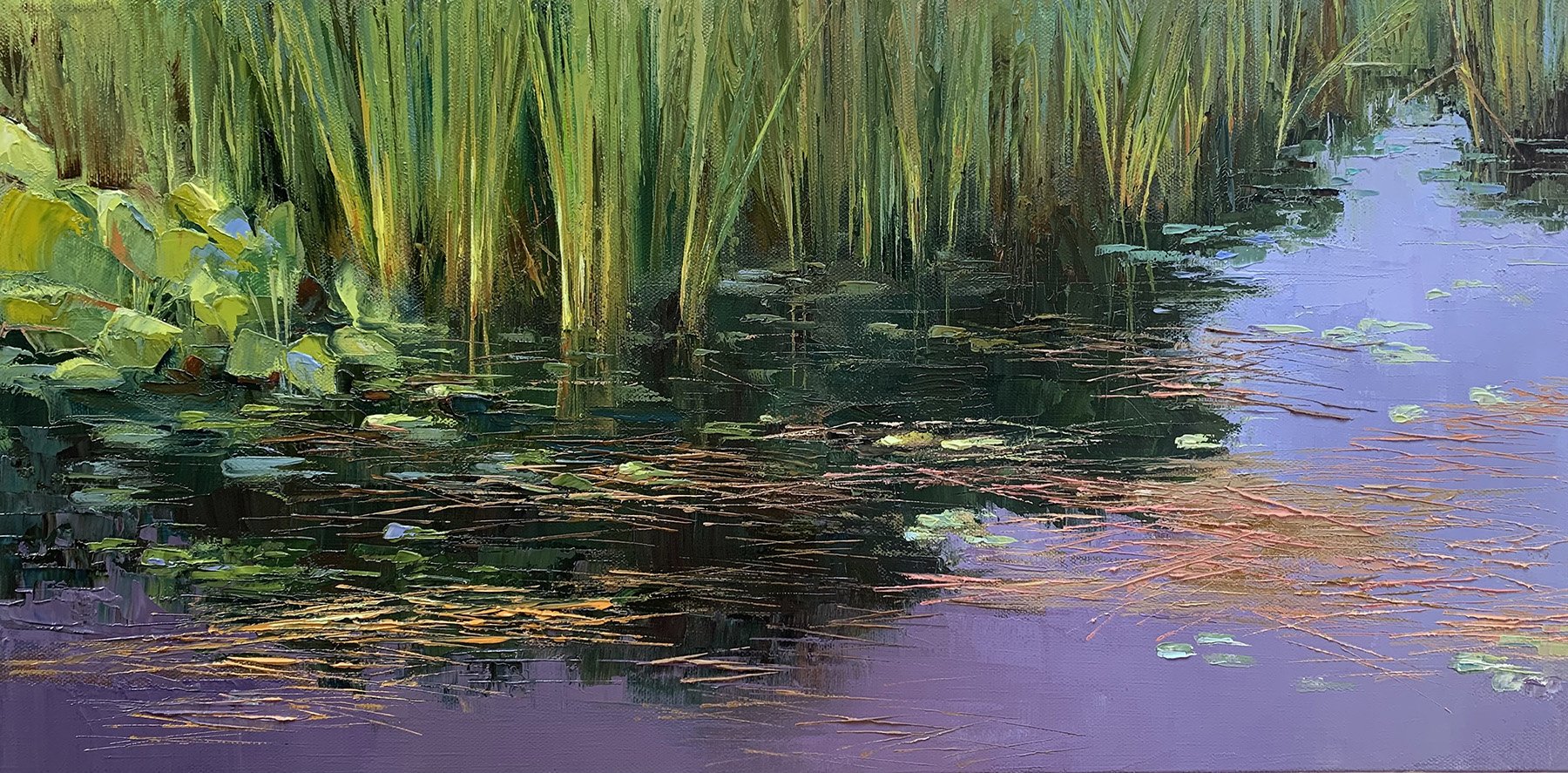 Pond Stillness, 12x24 oil, $1600 SOLD