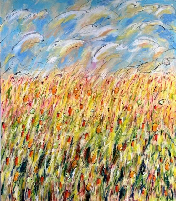 Spring Meadow, 48x42 oil, $2600