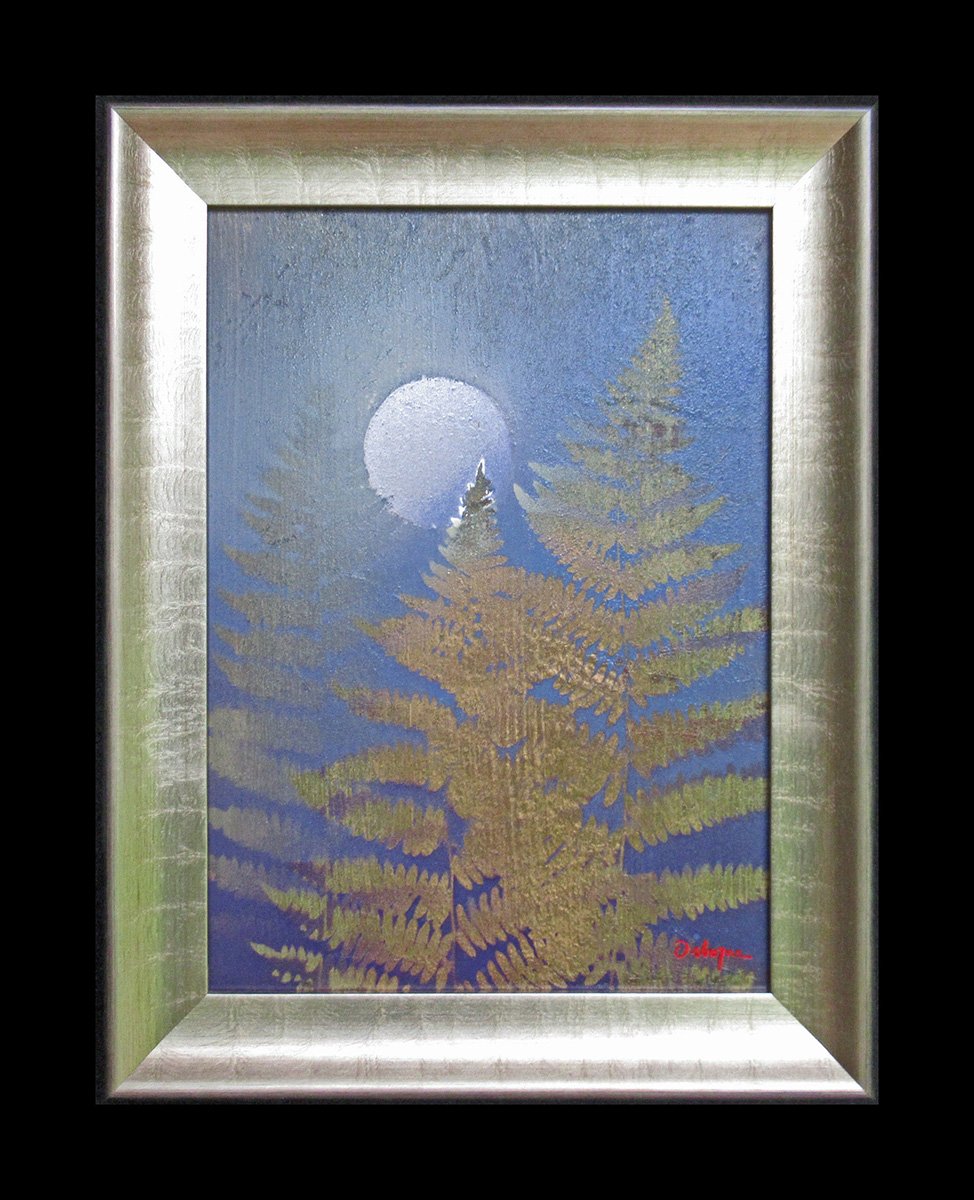 Moon Magic, 12x14 gold leaf and acrylic, $2000