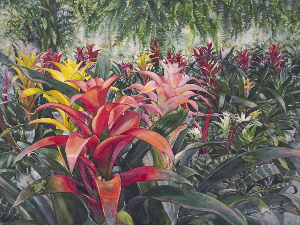 Tropical Holiday, 30x40 watercolor, $3000