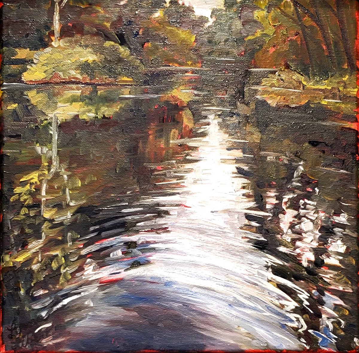Dirty Pond, 10x10 oil, $425