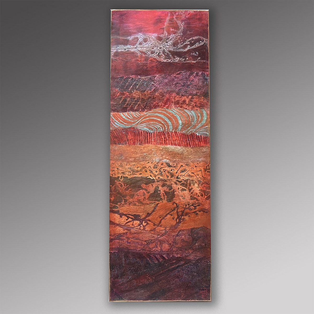Asian Elegance, 33x10.5 Photo Encaustic, $415