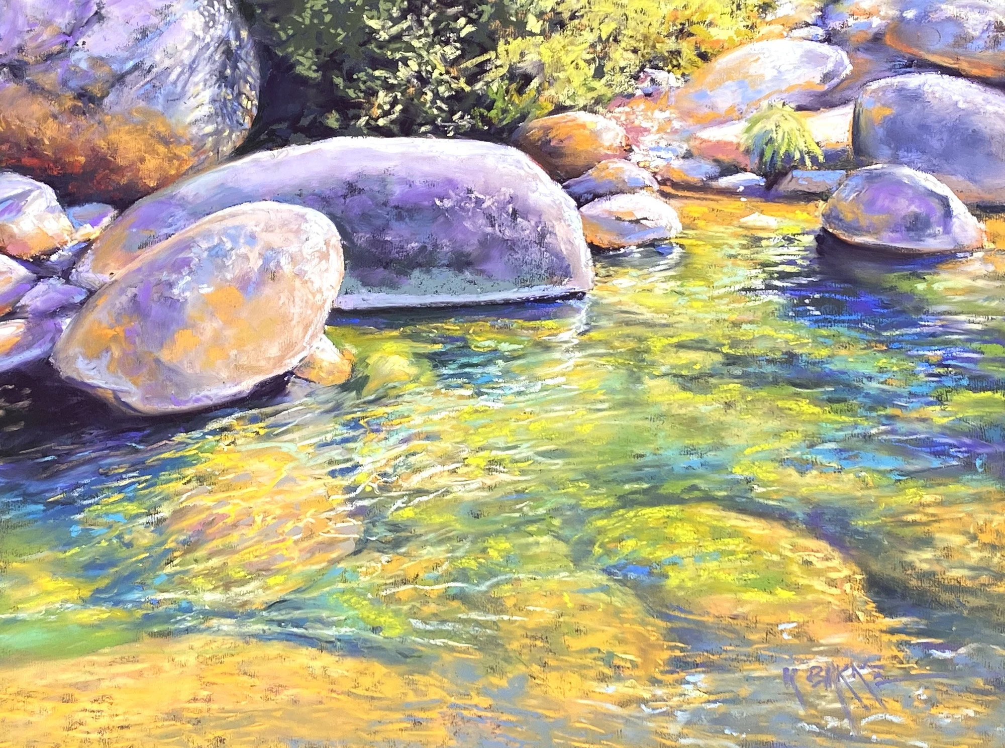Cool and Clear, 12x16 soft pastel, $600