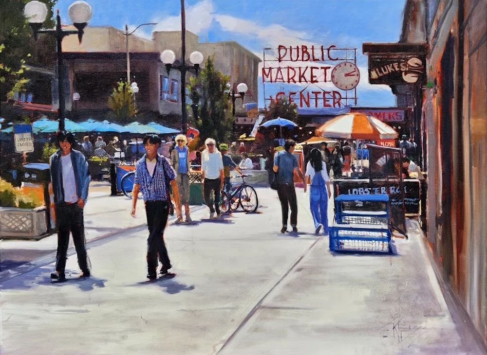 Market Sunshine, 30x40 oil, $3200