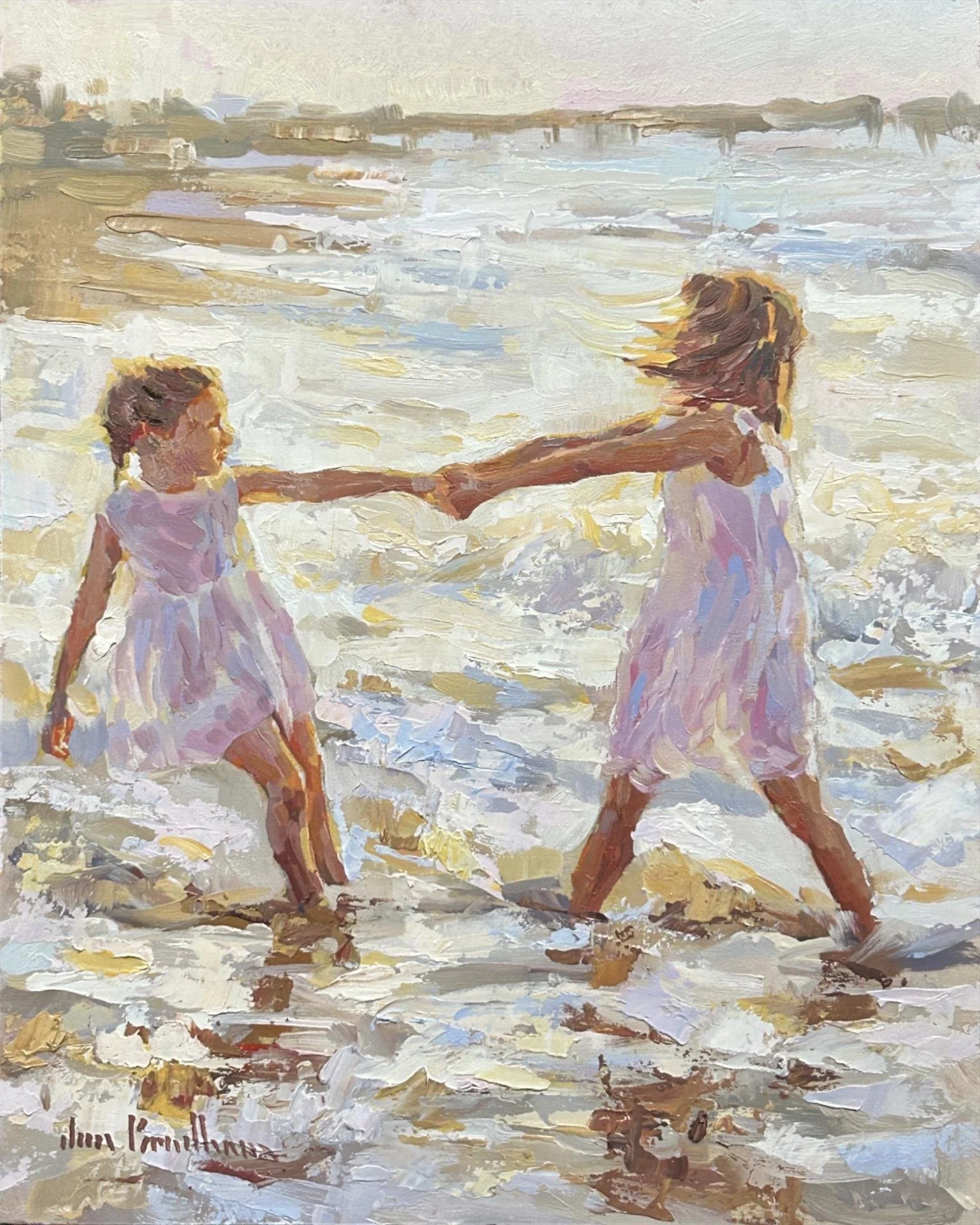 Jon Bradham; Let's Go, 10x8 oil, $350