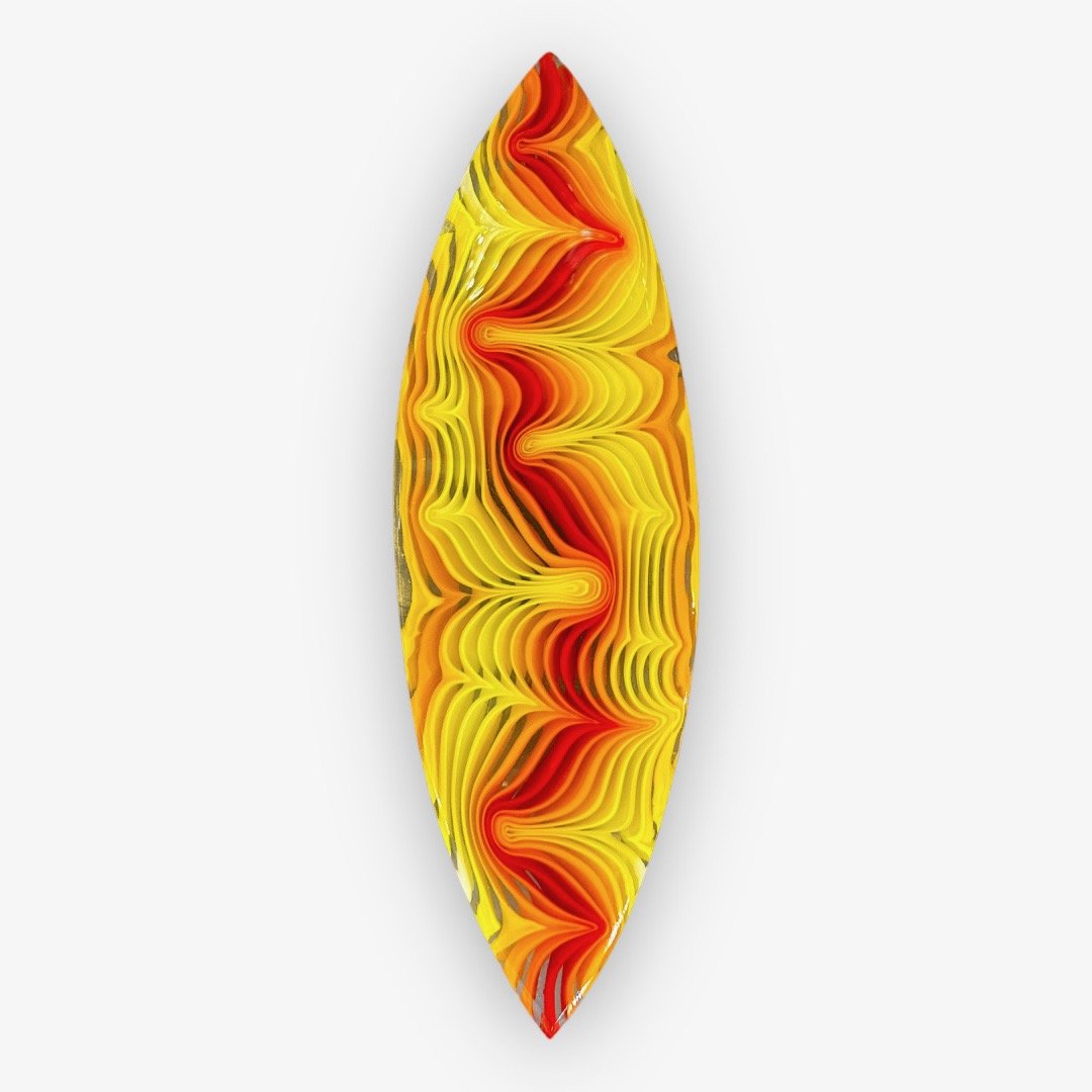Sunset Marquise, 14x4.5 Fused Glass, $300