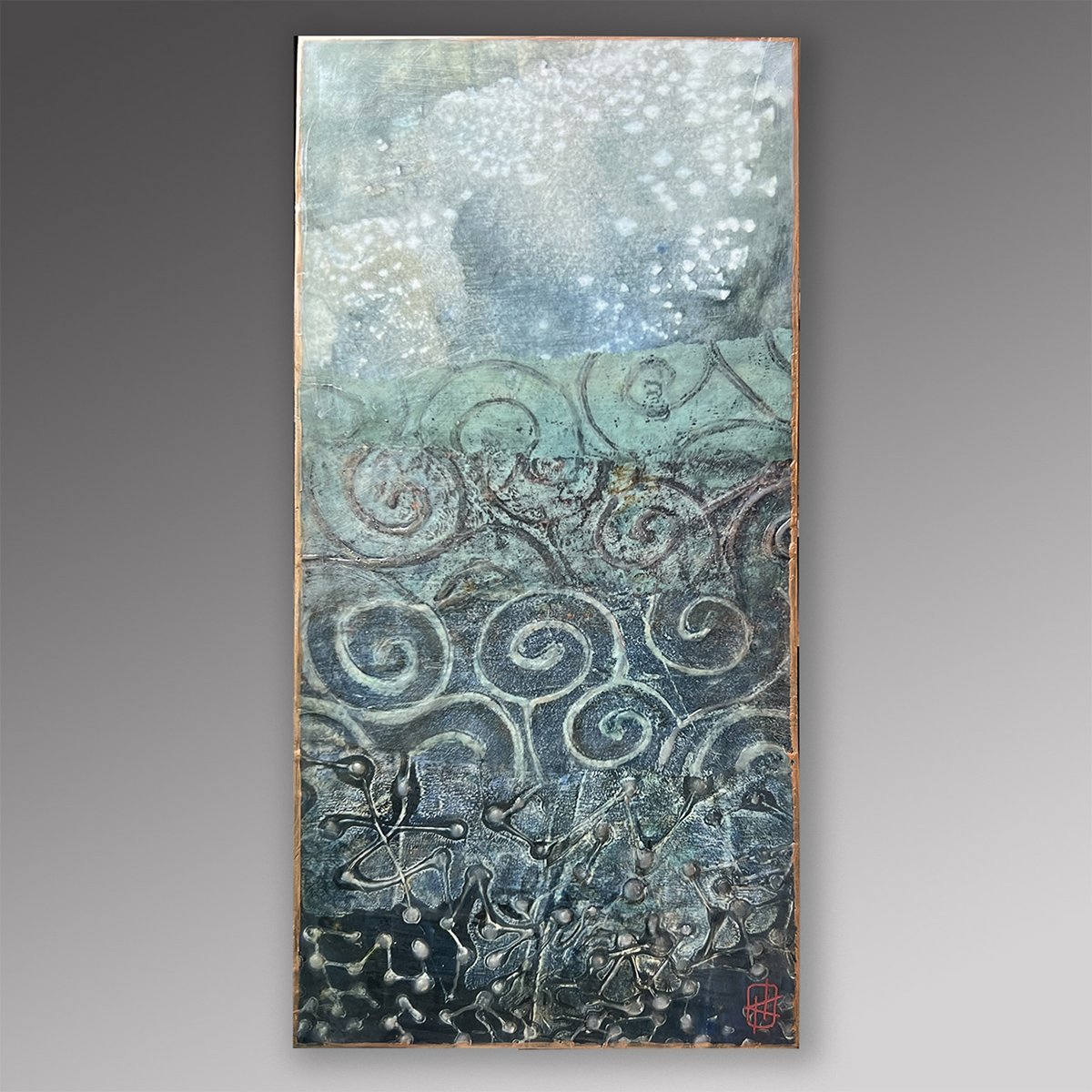 Air Rain Water Ice, 20x10 Photo Encaustic, $245