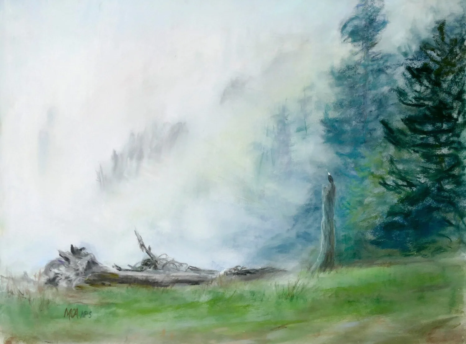 Margaret Carpenter Arnett - Sacred Spaces; 16 x 20 pastel, $750