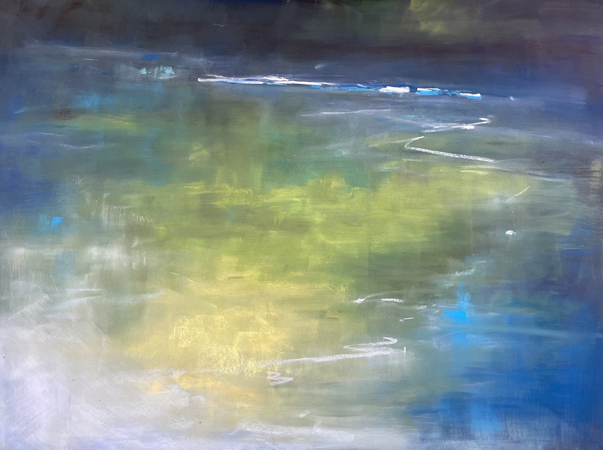 Spring Reflections, 24x32 pastel, $2800