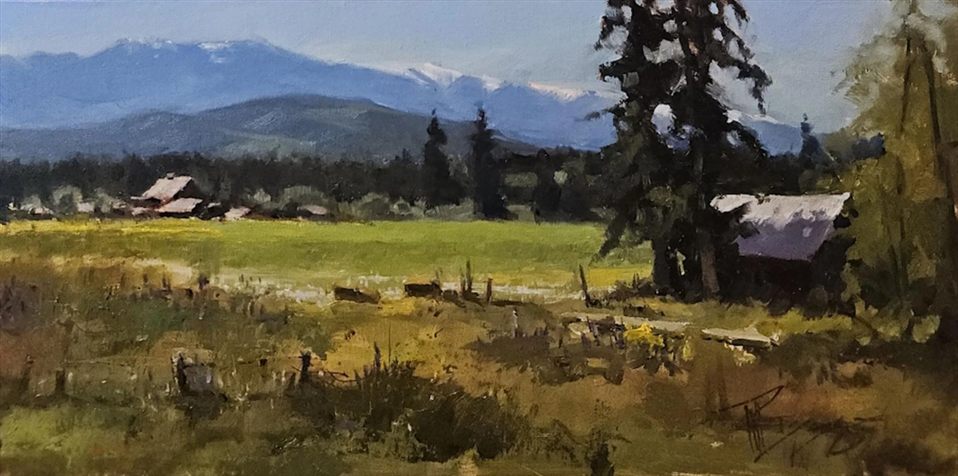 Robin Weiss; The Mountains are Calling, 8x16 oil, $800 SOLD