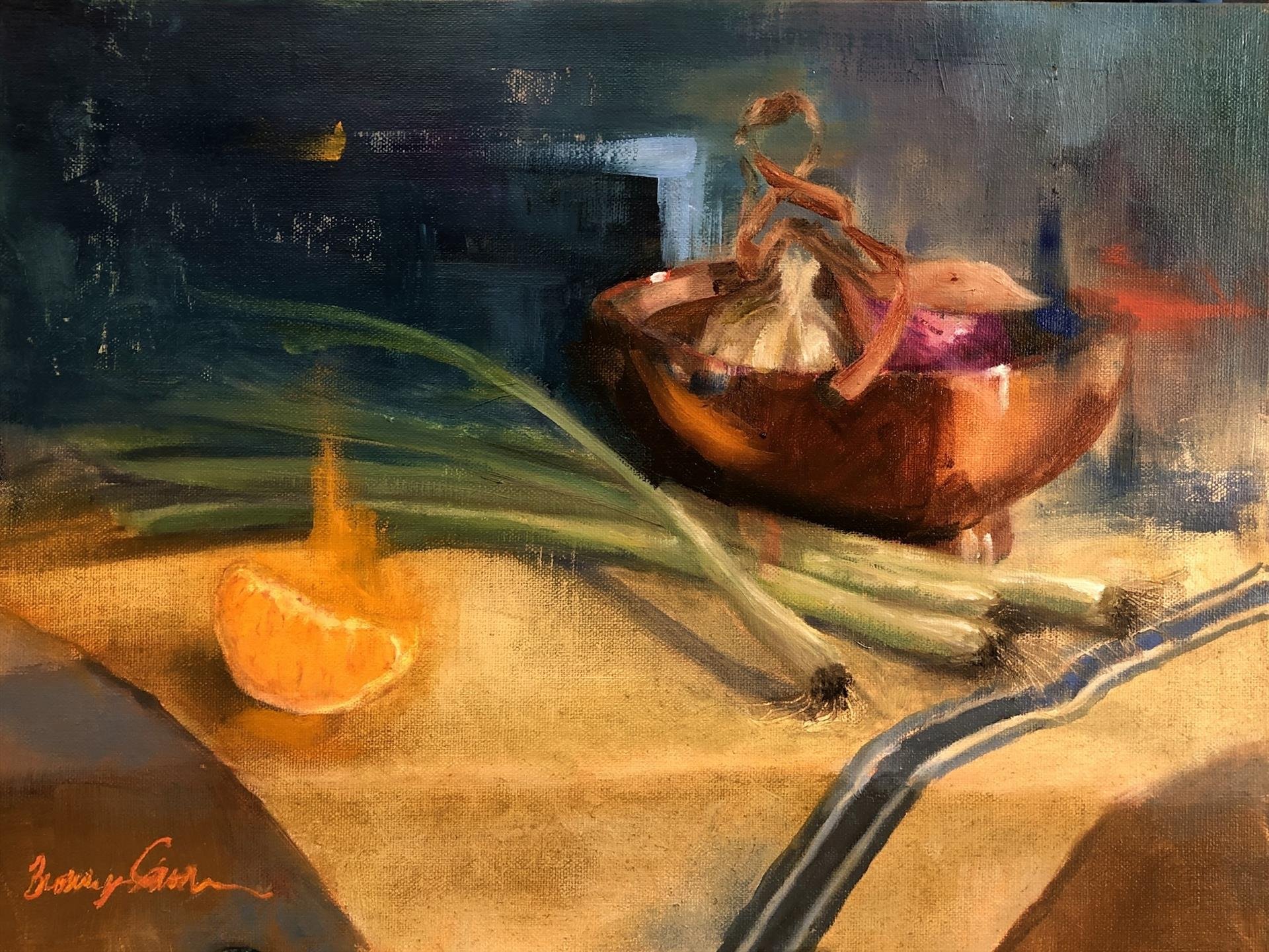 "Don't Stop" by Bronwyn Groman, 9x12 oil, $595