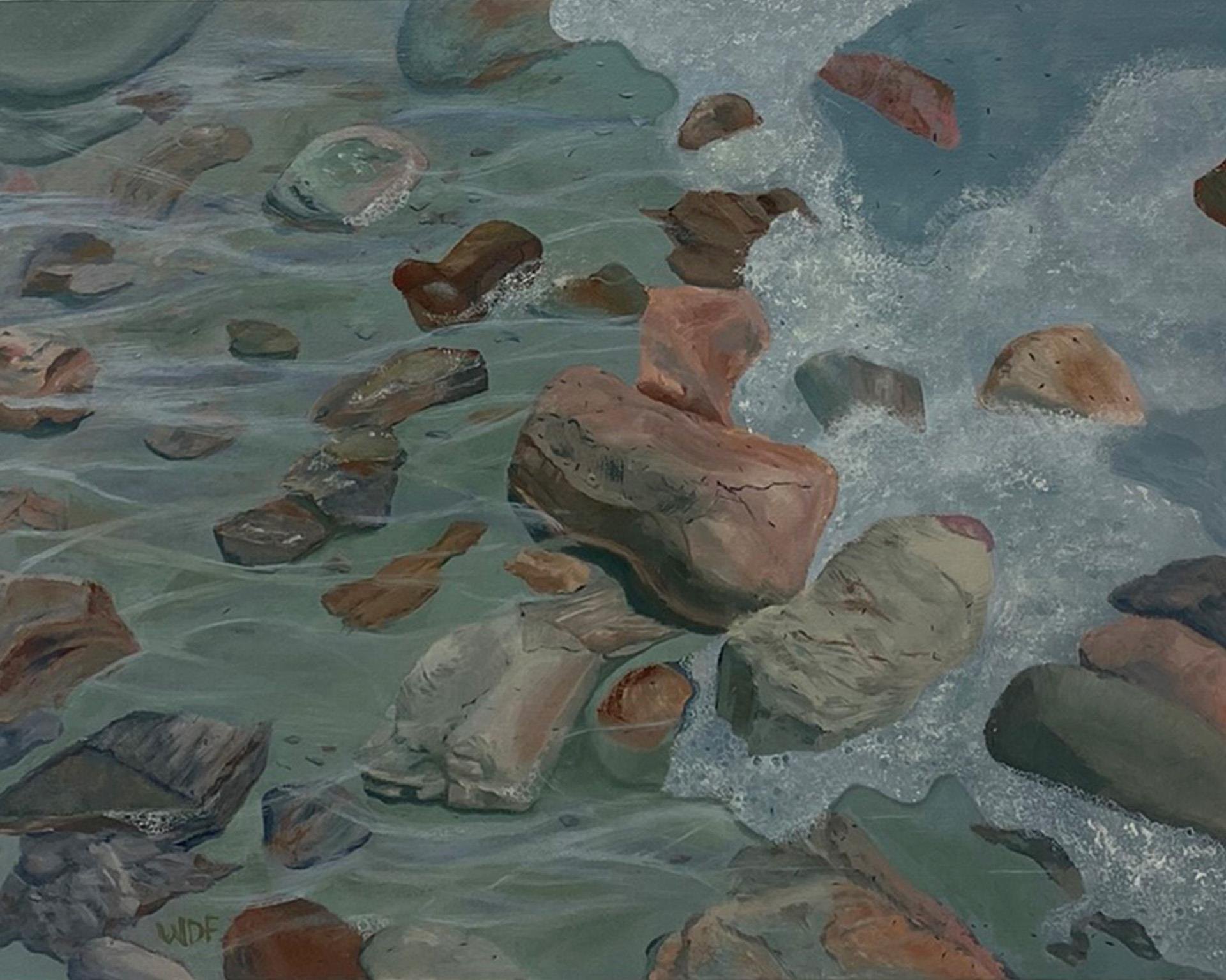 "Looking Down" by Bill Fargo, 11x14 oil, $326 SOLD