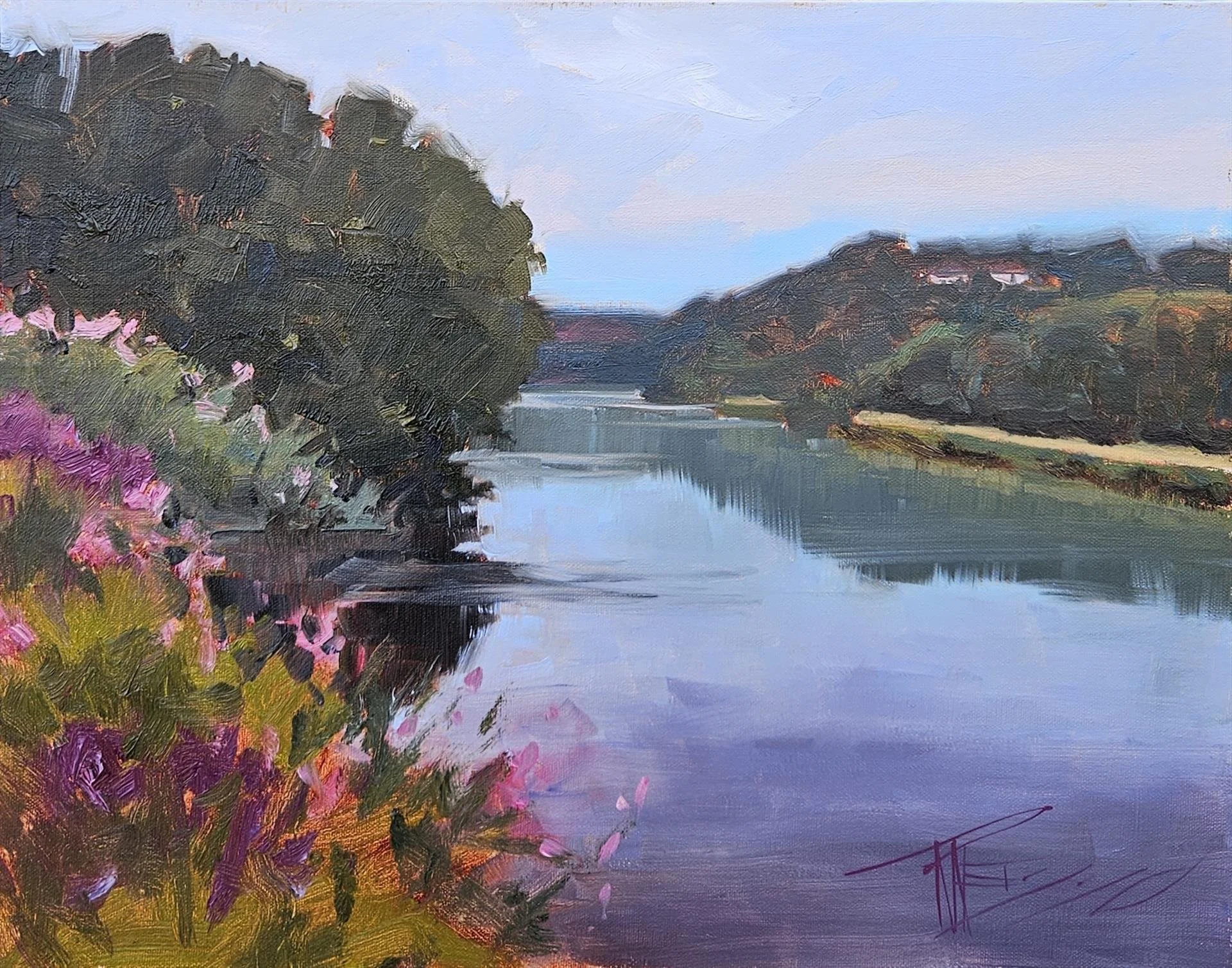 Robin Weiss - The River Slaney; 11x14 oil, $800